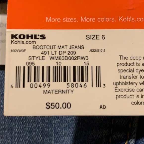 A:Glow Maternity size 6 Bootcut Jeans - Picture 6 of 8